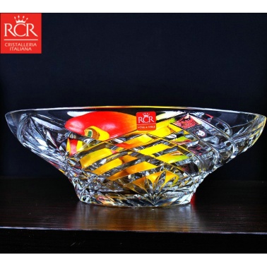 意大利进口RCR奥吉地无铅玻璃果盘果斗沙拉碗水果盘透明欧式
